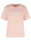 Burberry Pink Cotton T-shirt In Pink