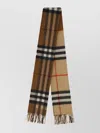BURBERRY FRAYED CHECK PATTERN SCARF