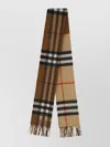 Burberry Frayed Check Pattern Scarf