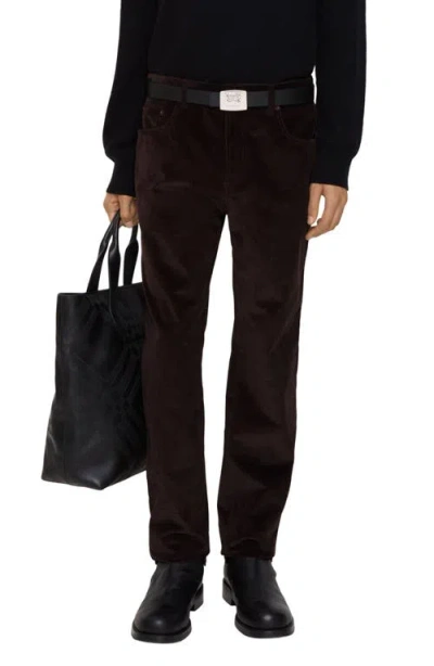 Burberry Fred Slim Leg Corduroy Pants In Brown