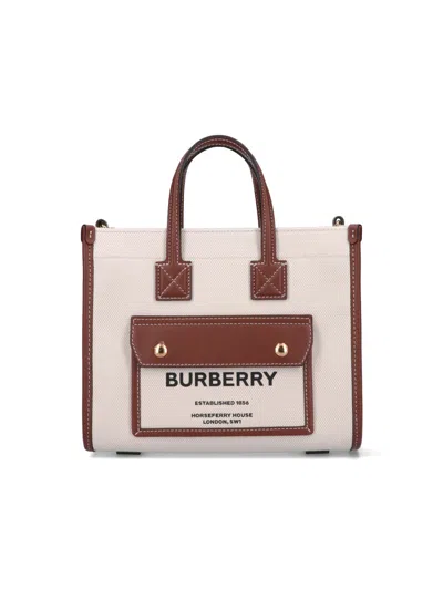 Burberry 'freya' Bag Small In Beige