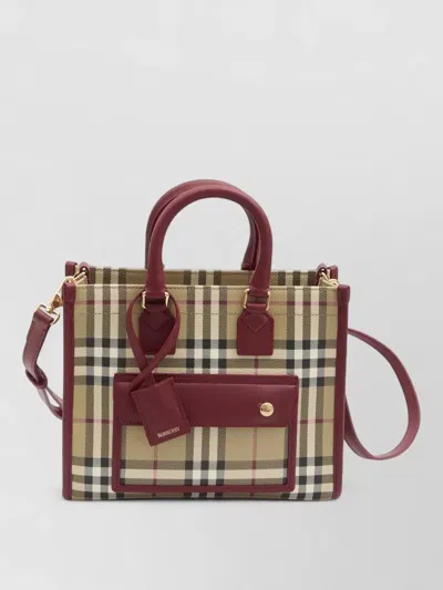 Burberry Freya Check Mini Tote Bag In Multi