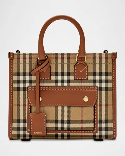 BURBERRY FREYA CHECK TOTE BAG