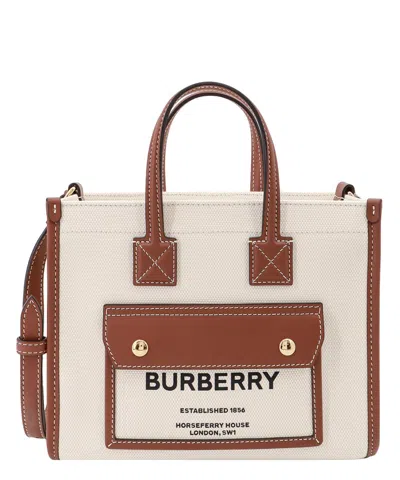 Burberry Freya Handbag In Beige