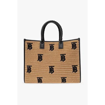Burberry Freya Medium Shopper Bag In Brown