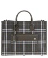 Burberry Freya Mini Shopping Bag - Synthetic - Multi In Brown