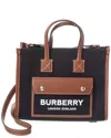 Burberry Freya Logo Leather Tote