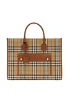Burberry Women Printed Canvas Medium Freya Shopping Bag