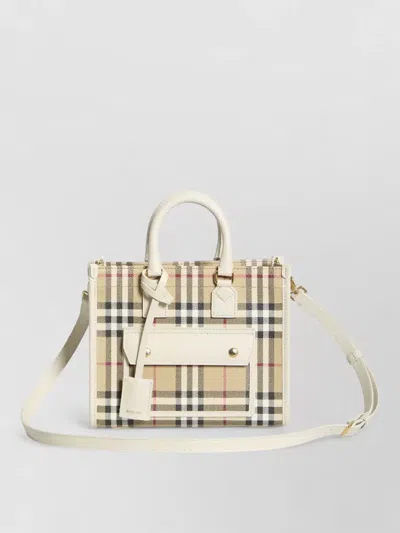 Burberry Freya Mini Tote Shoulder Bag In Multi