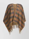 Burberry Fringe Plaid Check Jacket