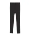Burberry High-waisted Fringed-edge Leggings In Black