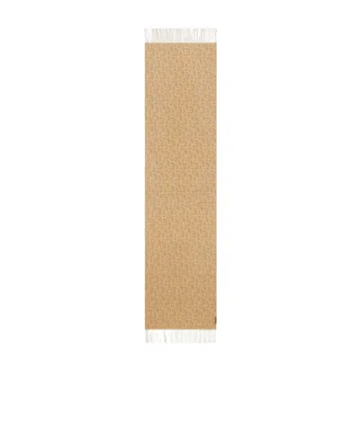 Burberry Fringed Scarf In Nude