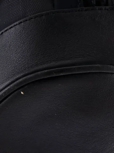 Pre-owned Burberry Front Pocket London Check Coated Canvas With Leather Medium Backpack In Black