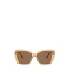Burberry Womens Be4456 Square-frame Acetate Sunglasses Cream In Brown
