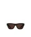 Burberry Womens Be4459u Square-frame Injected Sunglasses Black In Dark Havana