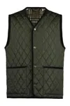 Burberry Quilted Green Gilet With Distinctive Button Closure In Green