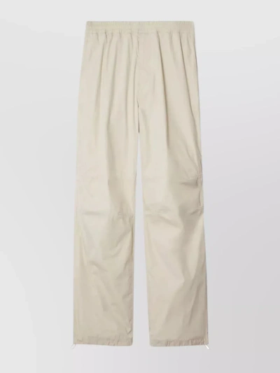 Burberry Cotton Blend Trousers In Ivory
