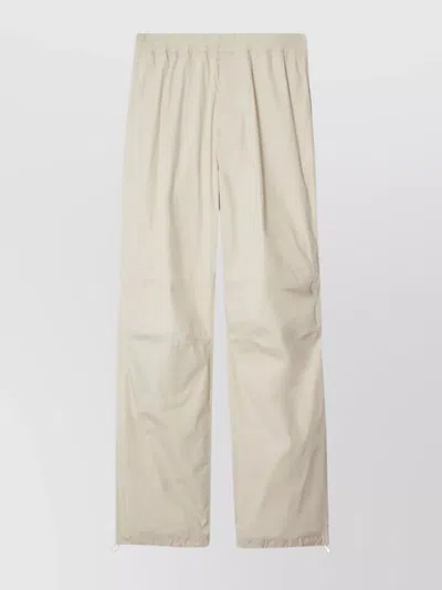 Burberry Straight-leg Drawstring Trousers In Ivory