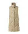 Burberry Funnel-neck Quilted Long Gilet In Neutral