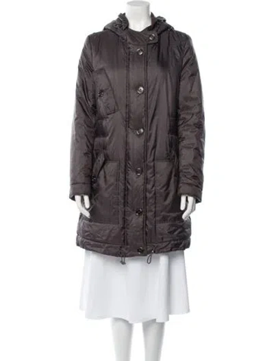 Pre-owned Burberry Fur Coat In Gray