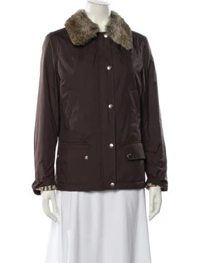 Pre-owned Burberry Fur Jacket In Brown