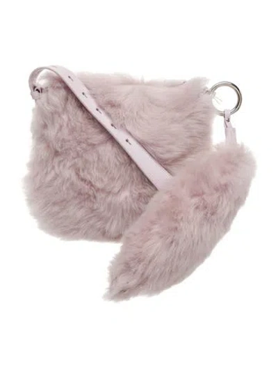 Pre-owned Burberry Fur Knight Small In Purple