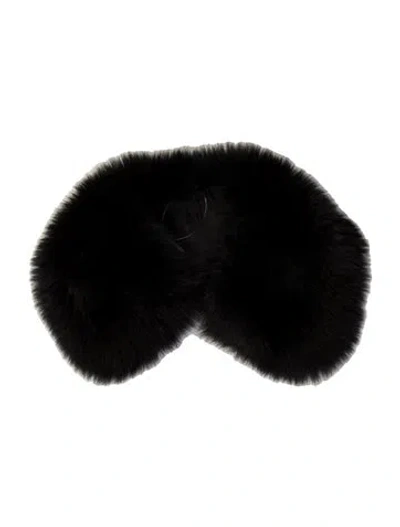 Pre-owned Burberry Fur Scarf In Black