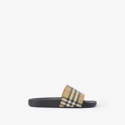 Burberry Furley Check Mini Sandals For Women In Multi