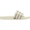 Burberry Furley Check Slide Sandal In Nude