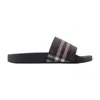 Burberry Furley Large Check Sandals In Brown