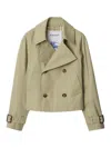 Burberry Women's Cotton Blend Trench Jacket In Beige