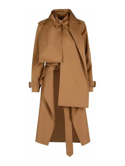 BURBERRY BROWN COTTON TRENCH COAT