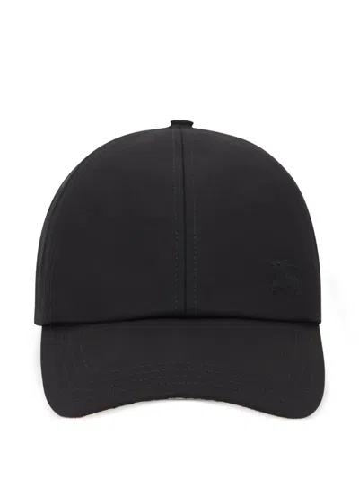 Burberry Classic Cotton Visor Cap For Men In Black