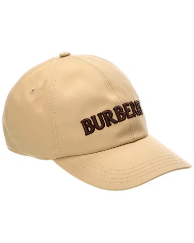 Burberry Gabardine Baseball Cap In Brown