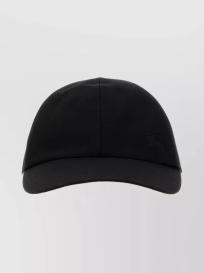 Burberry Gabardine Baseball Cap Featuring Curved Brim Design