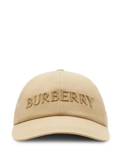 Burberry Gabardine Baseball Cap In Nude