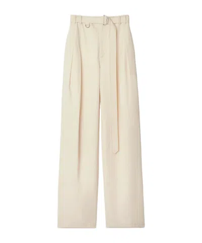 BURBERRY GABARDINE BELTED TROUSERS