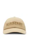 Burberry Logo-embroidered Cotton-twill Baseball Cap In Neutrals