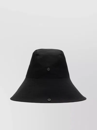 Burberry Gabardine Cap With Check And Eyelet Detail