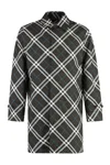 Burberry Medium Single-breasted Trench Coat "check" In Green