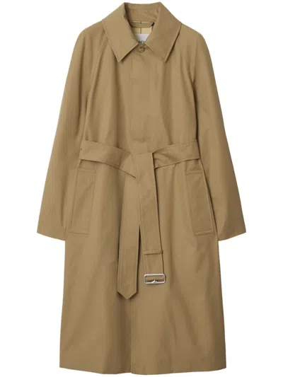 Burberry Gabardine Car Coat In Brown