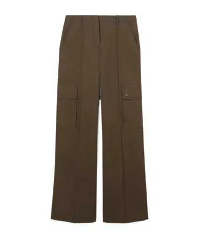 Burberry Cotton-blend Gabardine Cargo Pants In Brown