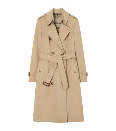 BURBERRY GABARDINE CHELSEA LONG TRENCH COAT