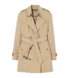 Burberry Kensington Quilted Short Org 2 Coat With Hood In Yellow