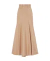 Burberry Button-closure Maxi Skirt With Flattering Silhouette In Nude