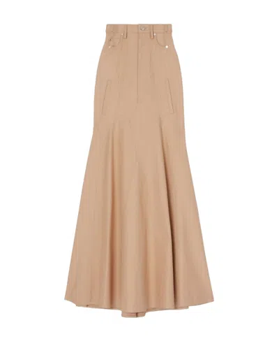 BURBERRY BURBERRY HIGH-WAIST FLARED SKIRT