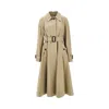 Burberry Gabardine Fit-and-flare Ellingham Car Coat In Brown