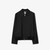 Burberry Cotton Gabardine Chester Harrington Jacket In Black
