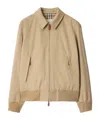 Burberry Gabardine Harrington Jacket In Neutral