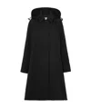 Burberry Cotton Gabardine Hooded Car Coat In Black